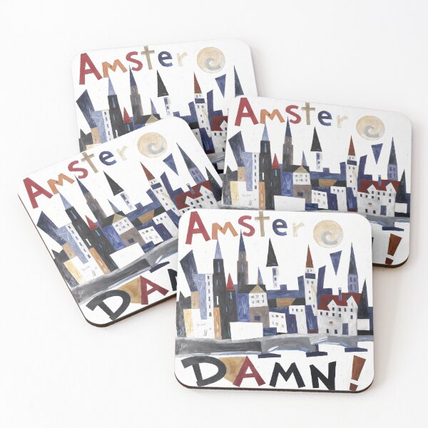 Item preview, “Amsterdamn!” Minimal Contemporary Art Print designed and sold by OzzFrequency.