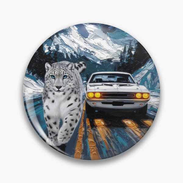 Item preview, Leopard and car in the full moon. designed and sold by MyHappyArtShop.