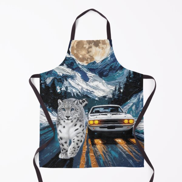 Item preview, Leopard and car in the full moon. designed and sold by MyHappyArtShop.