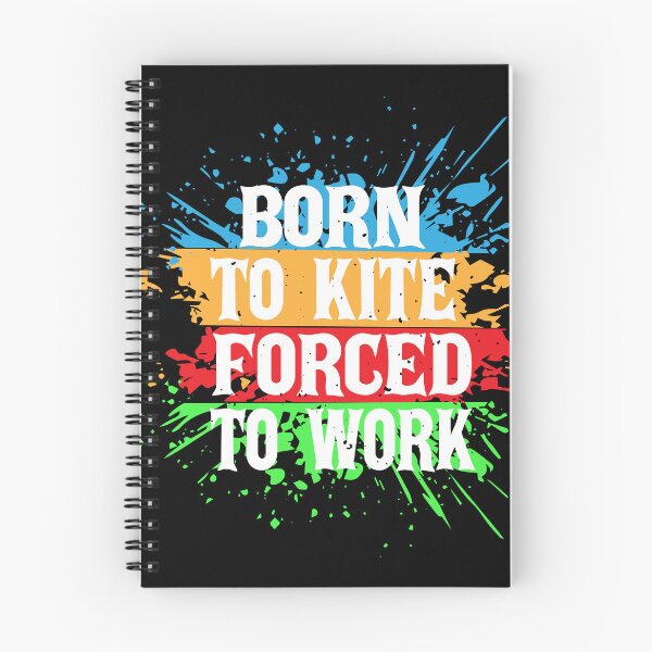 Item preview, Born to Kite Forced to Work – Kite Flying Sport Gift Idea designed and sold by karibov.