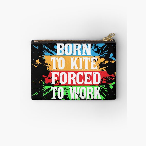 Item preview, Born to Kite Forced to Work – Kite Flying Sport Gift Idea designed and sold by karibov.