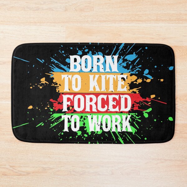 Item preview, Born to Kite Forced to Work – Kite Flying Sport Gift Idea designed and sold by karibov.