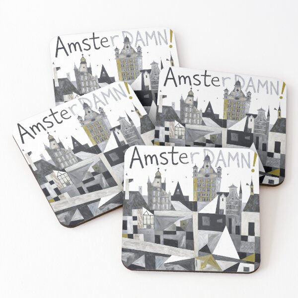 Item preview, “Amsterdamn!” Minimal Contemporary Art Print designed and sold by OzzFrequency.