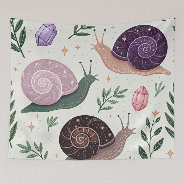 Item preview, Cosmic Neon Snails Pattern designed and sold by Lucky 777.
