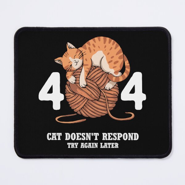 Item preview, Cute 404 Error Cat – Funny Sleeping Orange Kitty on Yarn Ball • Tech Humor Programming Gift designed and sold by BrainBubbleArt.