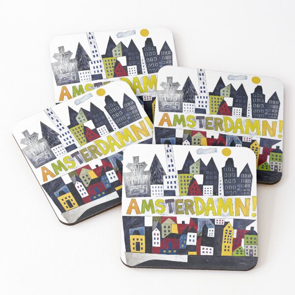 Item preview, “Amsterdamn!” Minimal Contemporary Art Print designed and sold by OzzFrequency.