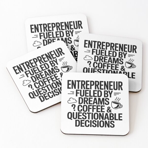 Item preview, Entrepreneur Fueled By Dreams Coffee And Questionable Decisions Typography designed and sold by GiftsForge.