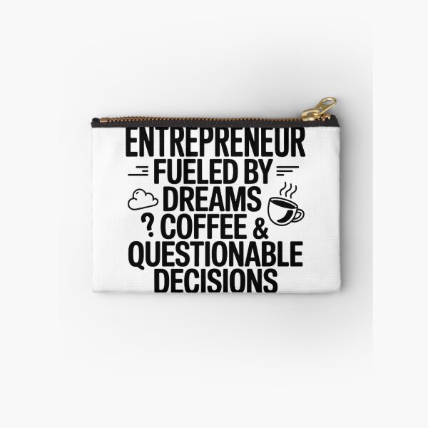 Item preview, Entrepreneur Fueled By Dreams Coffee And Questionable Decisions Typography designed and sold by GiftsForge.