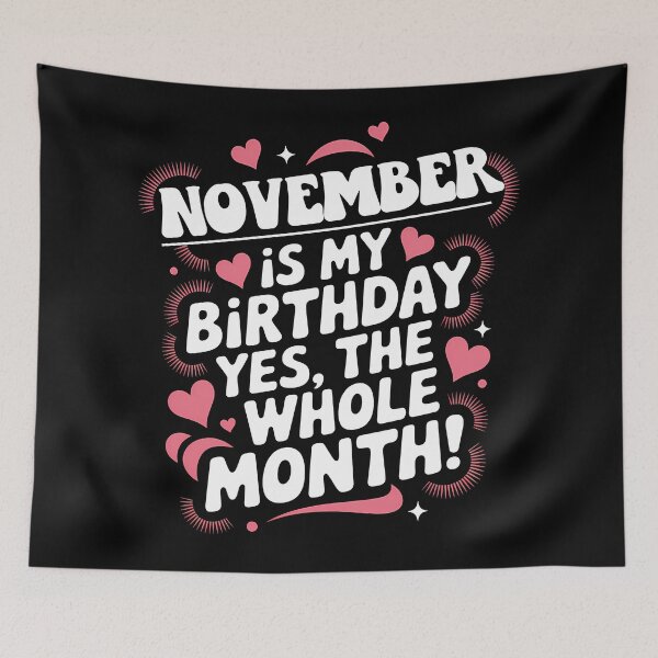 Item preview, November Birthday Yes, The Whole Month Quote designed and sold by KristenosNehk.