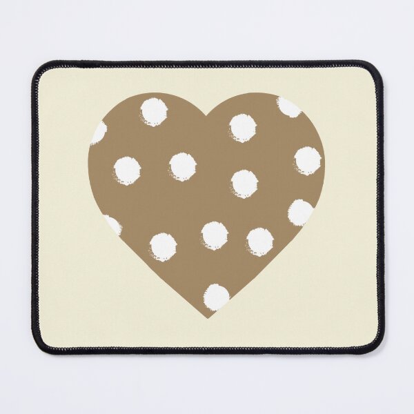 Item preview, Polka dot beige heart pattern designed and sold by MyYellowBird.