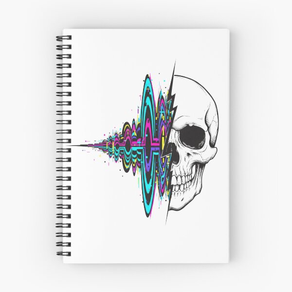 Item preview, Psychedelic Skull Soundwave – Vibrant Trippy Skull Art designed and sold by ZYNORAworld.