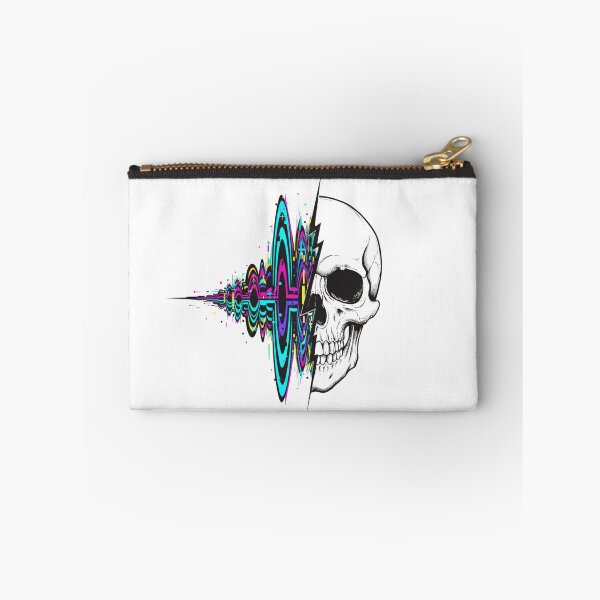Item preview, Psychedelic Skull Soundwave – Vibrant Trippy Skull Art designed and sold by ZYNORAworld.