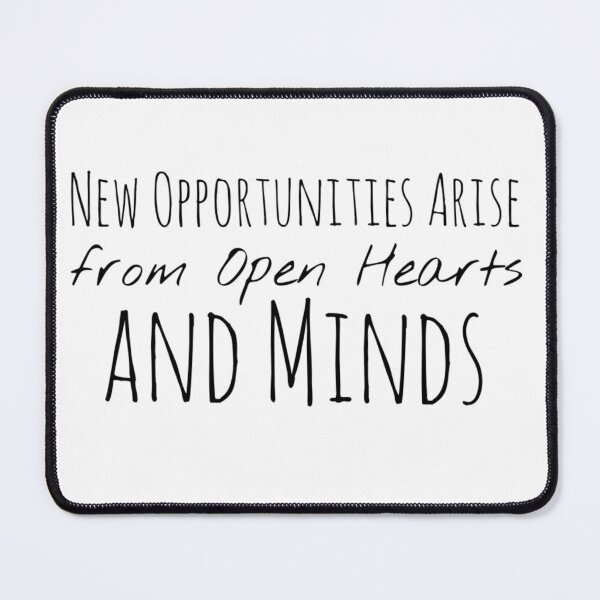 Item preview, New Opportunities Arise from Open Hearts and Minds – Manifestation Affirmation designed and sold by Camila Ardila.
