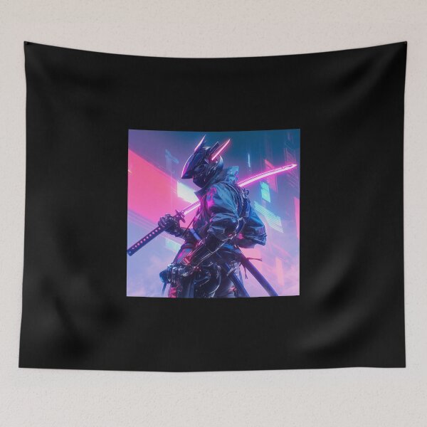 Item preview, Cyberpunk Assassin / Blade Runner Inspired / Neon Sci-Fi Art / Futuristic Dystopian Worlds designed and sold by SMARTKIT  DESIGNAGENCY.