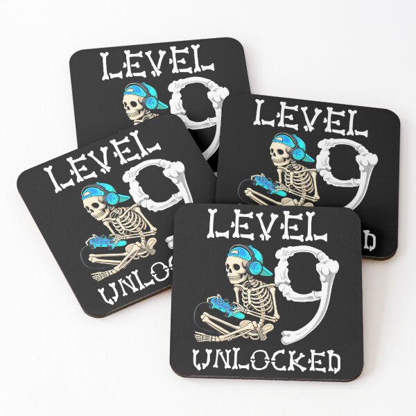Item preview, Level 9 Unlocked Skeleton Gamer Video Gaming 9Th Birthday designed and sold by TysonLangosh.