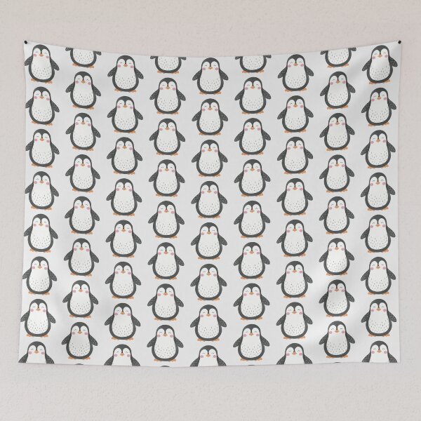 Item preview, cute black and white penguin designed and sold by winterpumpkin.