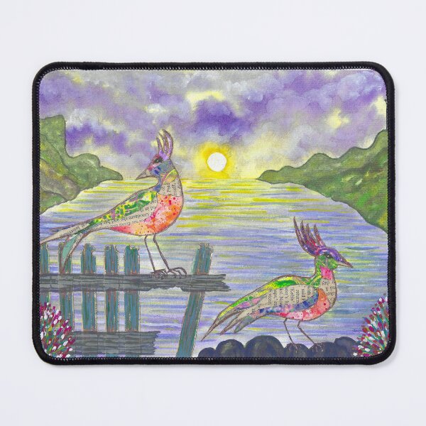 Item preview, "Lakeside Serenade" - A Watercolor and Collage Narrative designed and sold by BeENu-CrEaTioNs.