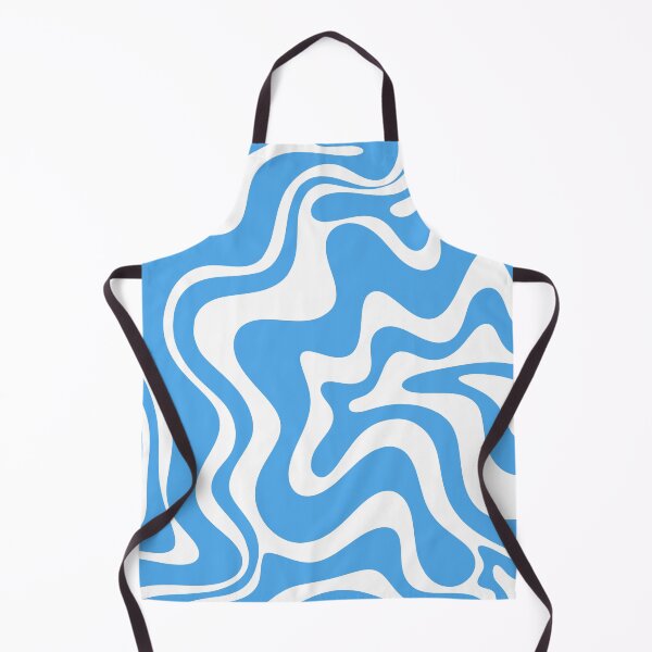 Item preview, Retro Liquid Swirl Abstract Pattern in Contemporary Blue and White designed and sold by kierkegaard.