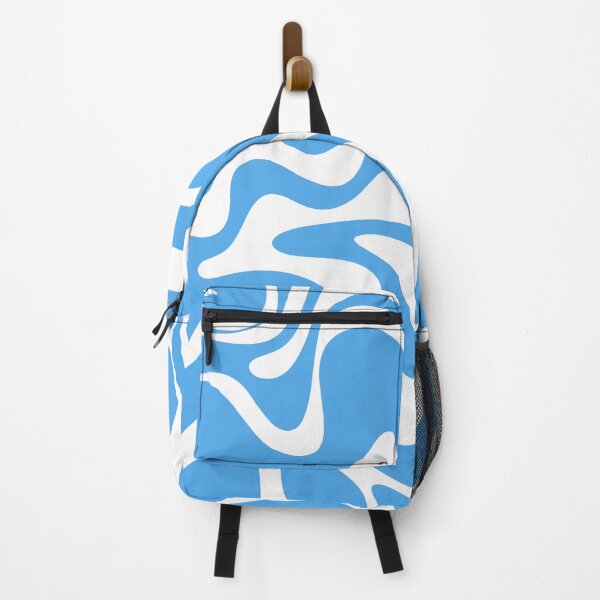 Item preview, Retro Liquid Swirl Abstract Pattern in Contemporary Blue and White designed and sold by kierkegaard.
