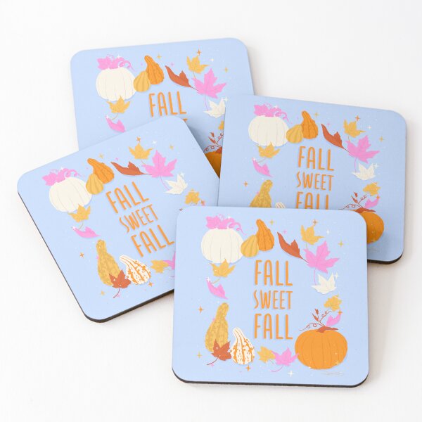 Item preview, Fall Sweet Fall Illustration Autumn Leaves Pumpkins Harvest Art designed and sold by RosalindeClara.