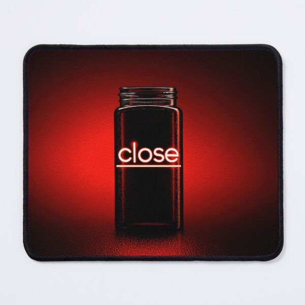 Item preview, Neon “CLOSE” Sign Inside Light Bulb – Modern Red Glow Aesthetic designed and sold by Grafititee.