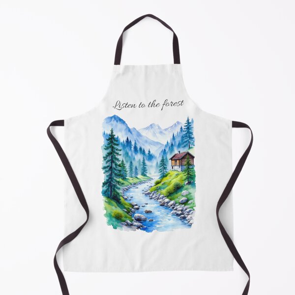 Item preview, Listen to the Forest – Mountain Cabin and River Landscape designed and sold by Fikuall.