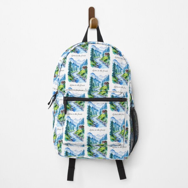 Item preview, Listen to the Forest – Mountain Cabin and River Landscape designed and sold by Fikuall.