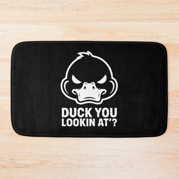 Item preview, Angry Duck Mascot – Funny “Duck You Lookin’ At?” Design | Bold Attitude Animal Graphic | Sarcastic Cartoon Illustration designed and sold by BrainBubbleArt.