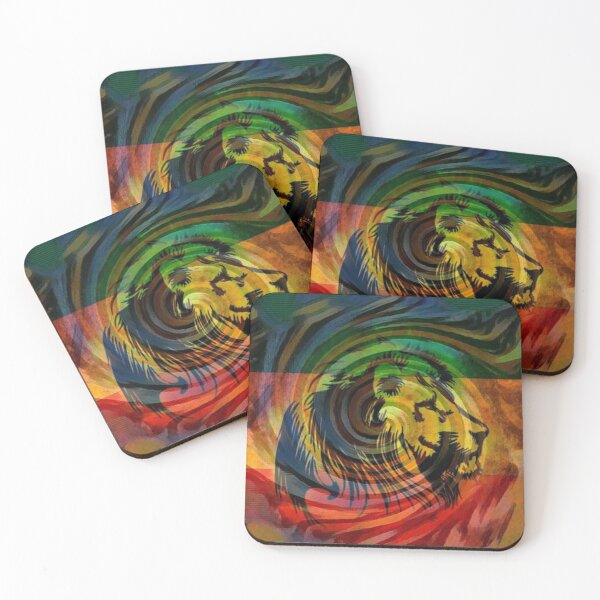 Item preview, Rasta Lion Reggae Spirit – Jamaican Roots Art designed and sold by Vintage by Kaya.