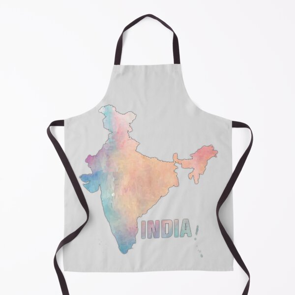 Item preview, Watercolor India Map – Pastel Travel Art designed and sold by mashmosh.