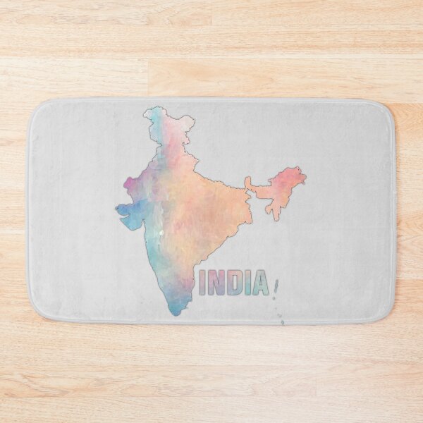 Item preview, Watercolor India Map – Pastel Travel Art designed and sold by mashmosh.