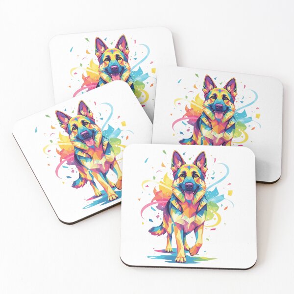 Item preview, German Shepherd Rainbow Camouflage: Living Geometric Art designed and sold by bsbd-action.