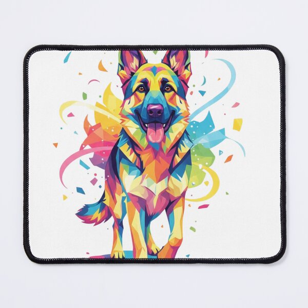 Item preview, German Shepherd Rainbow Camouflage: Living Geometric Art designed and sold by bsbd-action.