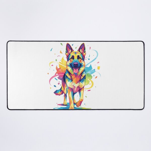 Item preview, German Shepherd Rainbow Camouflage: Living Geometric Art designed and sold by bsbd-action.