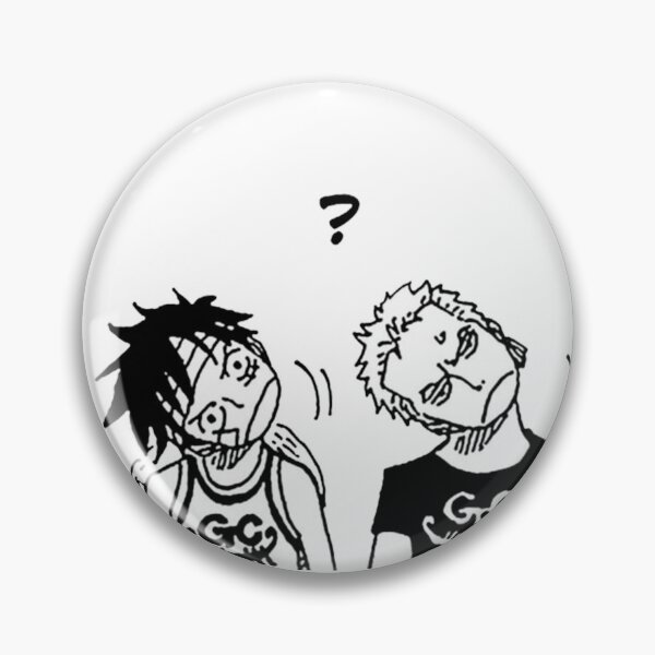 Item preview, One Piece Luffy & Zoro Confused Meme | Duo Manga Panel Sticker & Merch designed and sold by Mangartist07.