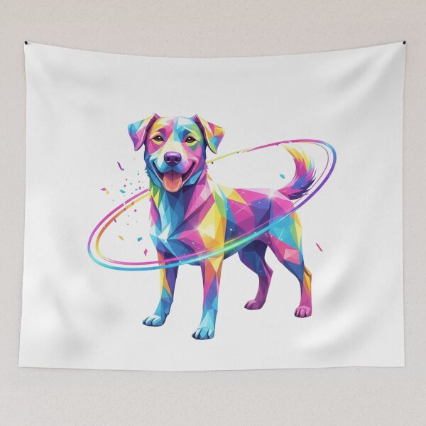 Item preview, Faithful Rainbow Mestizo: Canine Mosaic of Joy designed and sold by bsbd-action.
