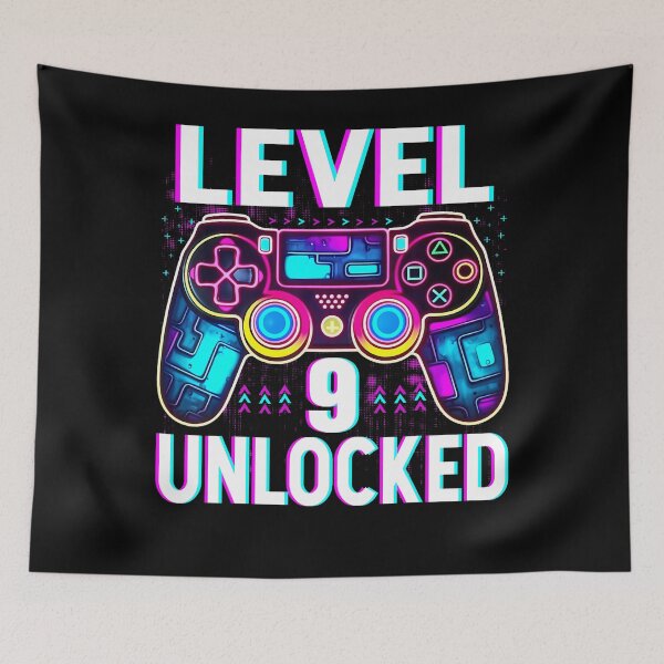 Item preview, Level 9 Unlocked Shirt Funny Video Gamer Geek 9Th Birthday designed and sold by TysonLangosh.