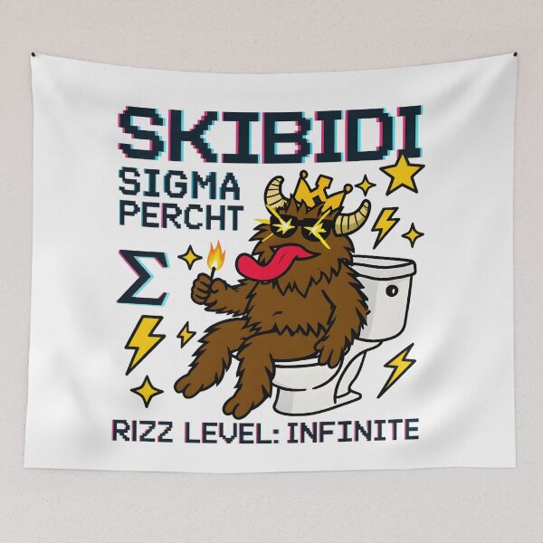 Item preview, Skibidi Sigma Percht Infinite Rizz Art designed and sold by AnnDesignStudio.