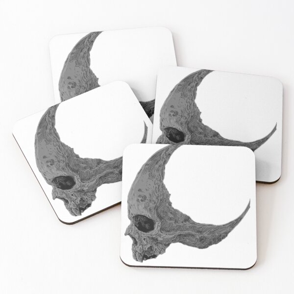 Item preview, Crescent Skull Illustration designed and sold by Adronia.