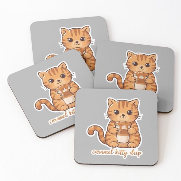 Item preview, Caramel Kitty Drip – Macchiato Cat designed and sold by MiLaKK.