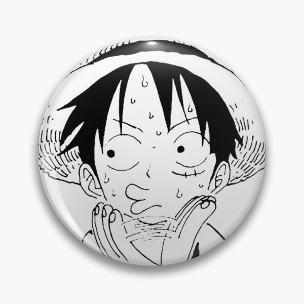 Item preview, One Piece Luffy Nervous Sweat Droplets | Manga Panel Sticker & Merch designed and sold by Mangartist07.