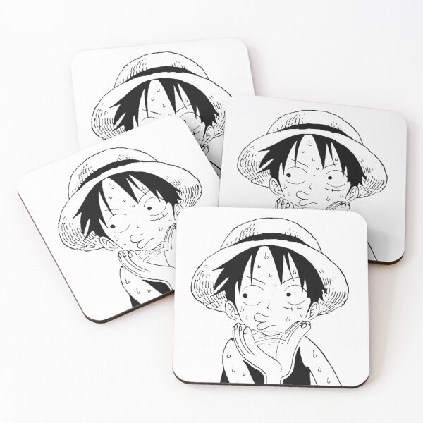 Item preview, One Piece Luffy Nervous Sweat Droplets | Manga Panel Sticker & Merch designed and sold by Mangartist07.
