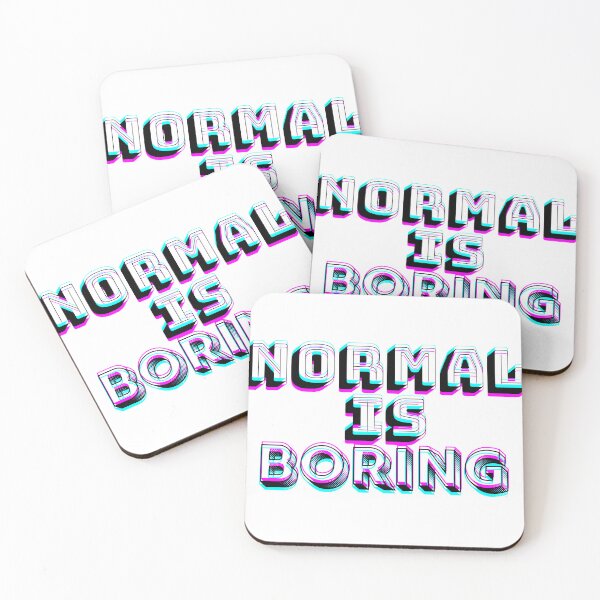 Item preview, NORMAL IS BORING GLITCH DESIGN designed and sold by Frame and Flames.