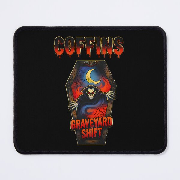 Item preview, Graveyard Shift - Retro Vampire Coffin Art designed and sold by CoffinsArt.