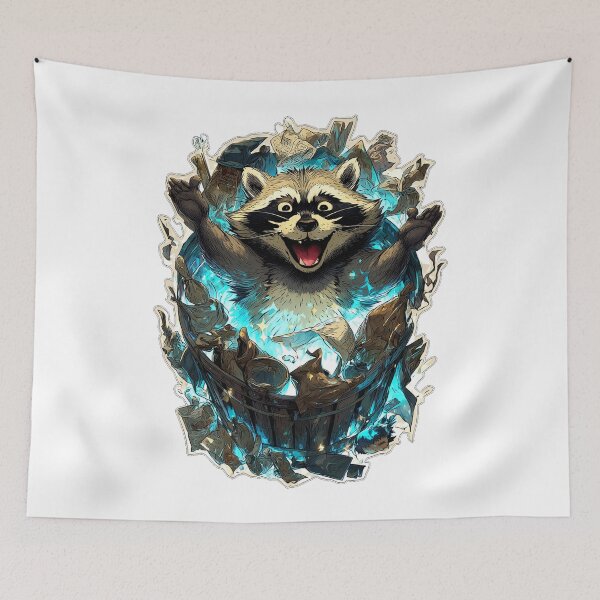 Item preview, Trashcan Genie Raccoon | Magical Trash Panda Explosion | FlomiLoot designed and sold by FlomiLoot.