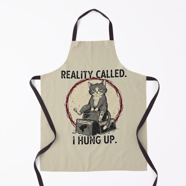 Item preview, Reality Called I Hung Up Grunge Cat T-Shirt Design designed and sold by catastrocat.