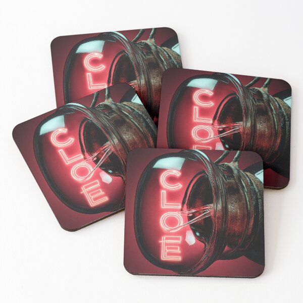 Item preview, Neon “CLOSE” Sign Inside Light Bulb – Modern Red Glow Aesthetic designed and sold by Grafititee.