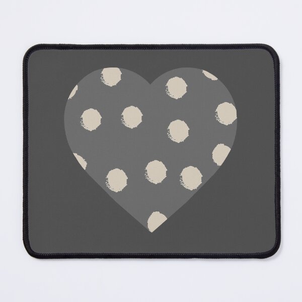 Item preview, Polka dot grey and beige heart pattern designed and sold by MyYellowBird.