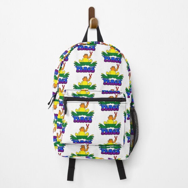 Item preview, Multicolored Lined Peace Frog designed and sold by natnat7w.
