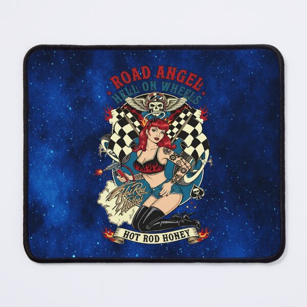 Item preview, “Road Angel – Hell on Wheels Hot Rod Honey” designed and sold by MysticOzzy.